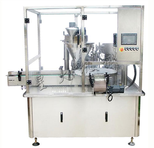 小瓶粉劑灌裝壓蓋生產線